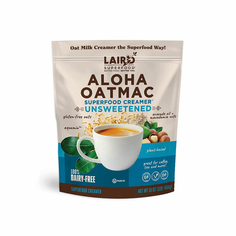 Laird Superfood Aloha OatMac Unsweetened Non-Dairy Coffee Creamer