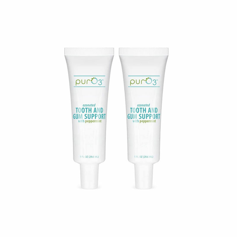 PurO3 Tooth & Gum Support with Peppermint and Ozonated Oils - 2 Pack